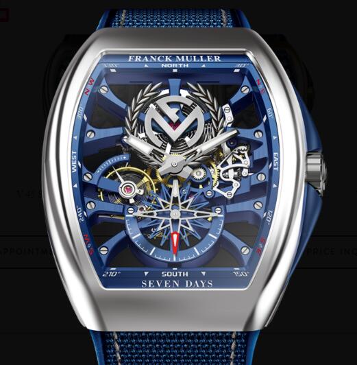 Review Buy Franck Muller Vanguard Yachting Anchor Skeleton Franck Muller Emblem Replica Watch for sale Cheap Price V 45 S6 SQT ANCRE FM YACHT (BL) OG - Click Image to Close